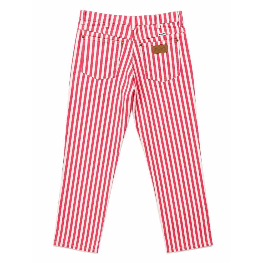 Wrangler Red and White Stripe Straight Leg Jeans - Picture 4 of 7